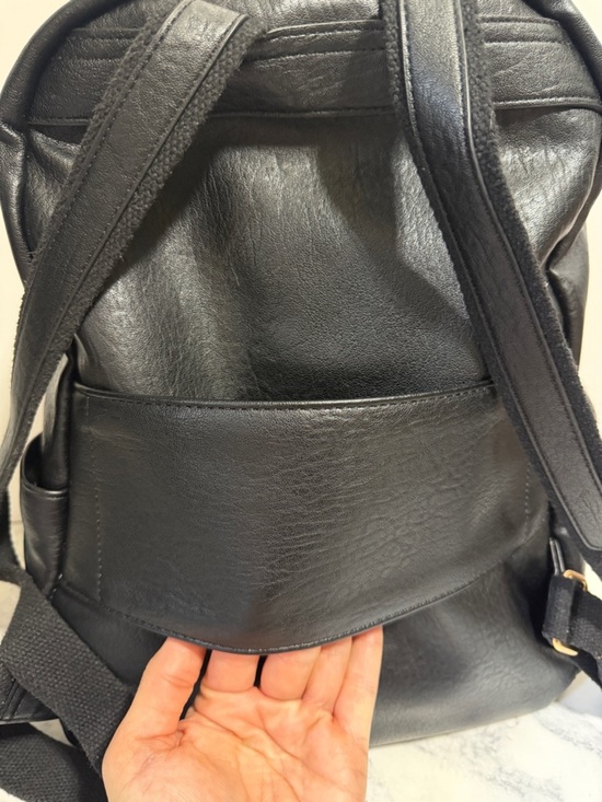 MADISON WEST Kylee Backpack black vegan leather travel luggage personal airport main image 10